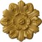 Ekena Millwork Emery Leaf Ceiling Medallion, Hand-Painted Iridescent Gold, 7 5/8"OD x 1"P CM07EMIGS - alternate 1